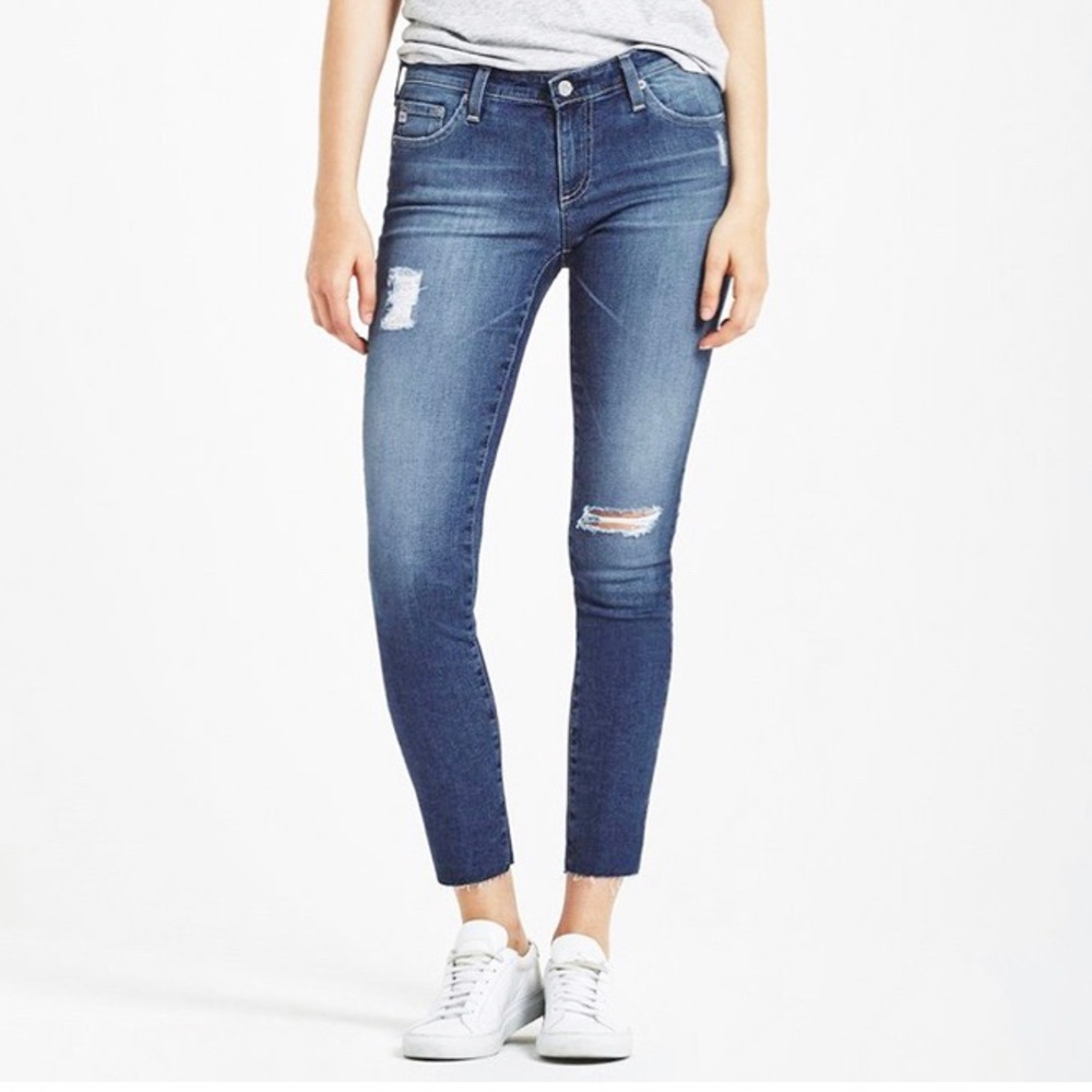 AG Distressed Legging Ankle Jean - sz 26